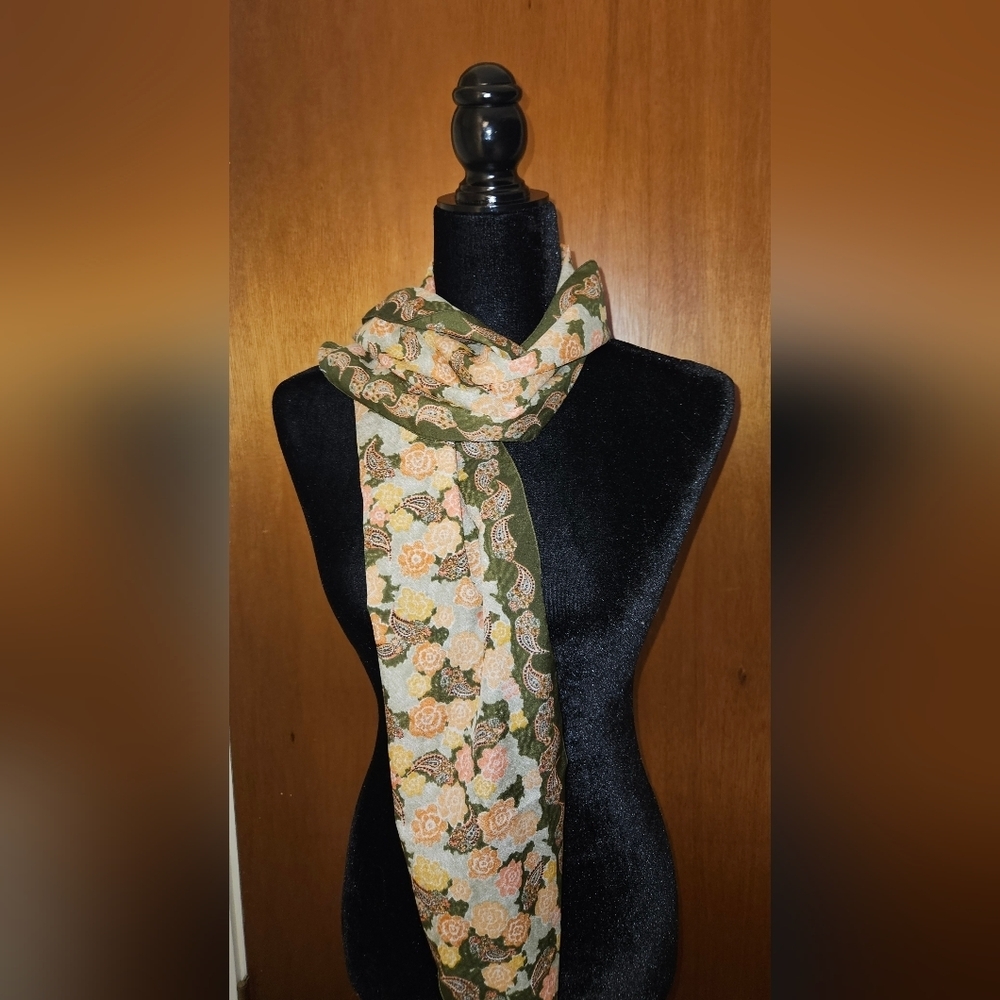 Floral/Paisley Scarf/ bandana EUC